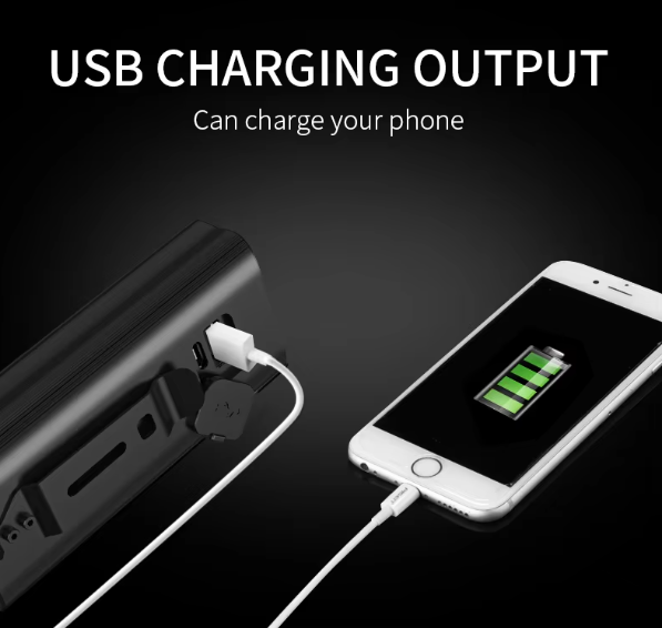 2400 LUMEN FRONT & REAR LIGHT SET/USB POWERBANK