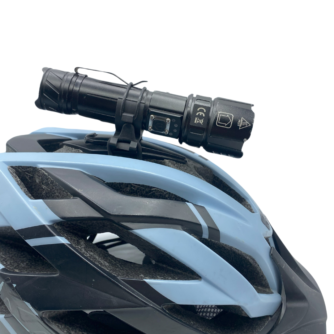 Bike helmet light mount