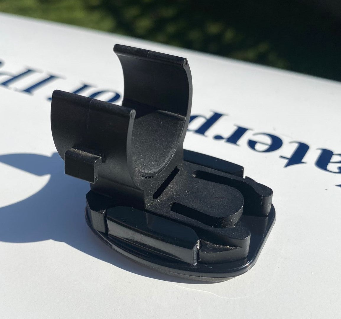 Bike helmet light mount for round lights. GoPro style